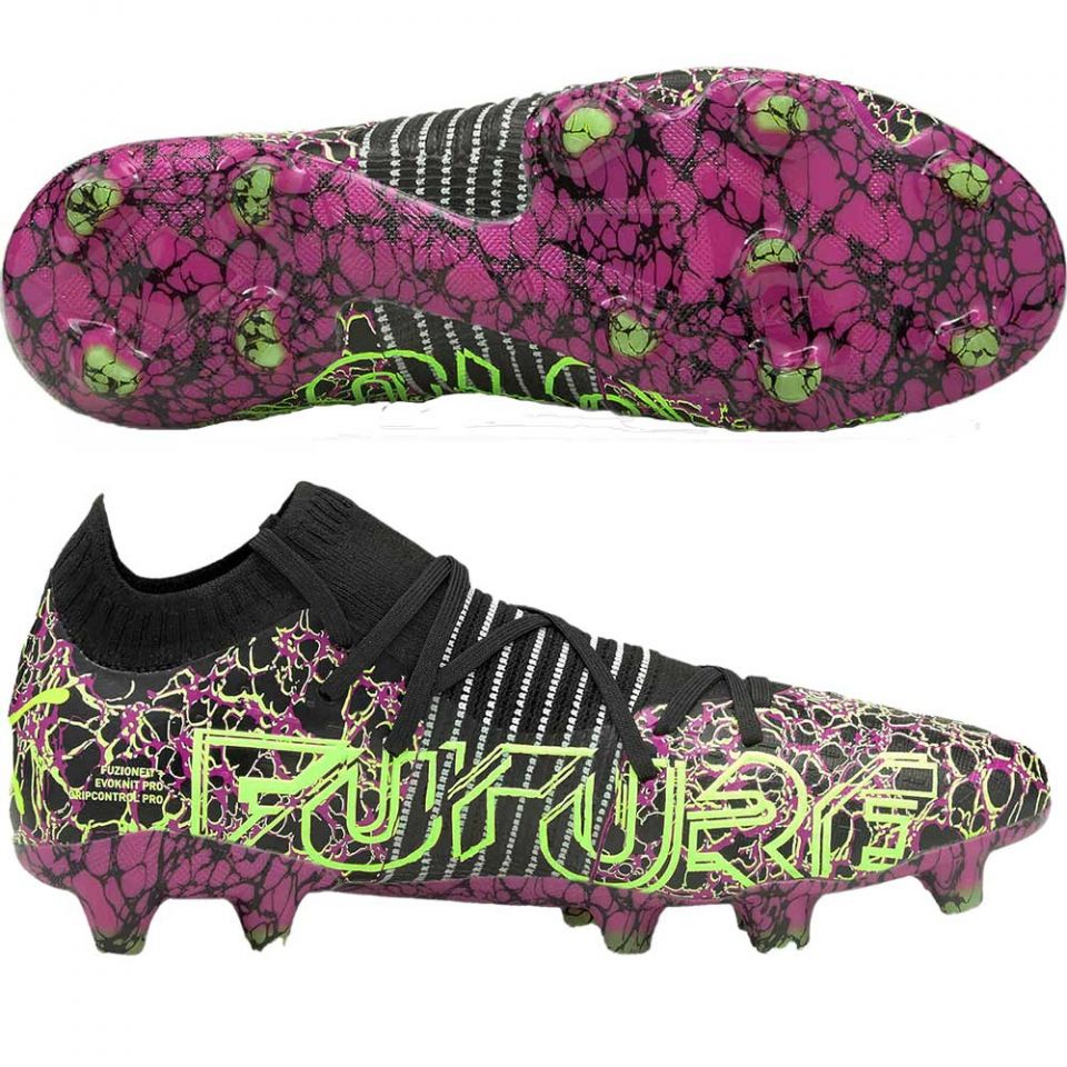 PUMA Future Origins 1.2 FG Cleats-Ultra Magenta/Black/Green Glare