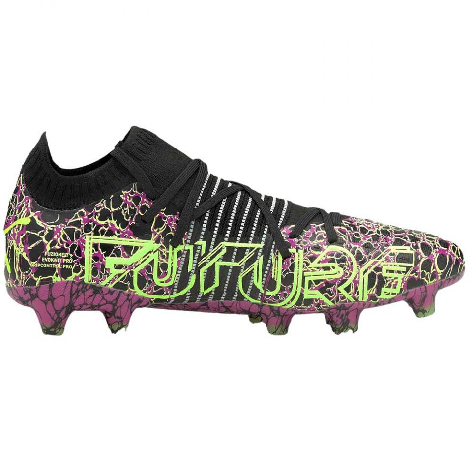 PUMA Future Origins 1.2 FG Cleats-Ultra Magenta/Black/Green Glare