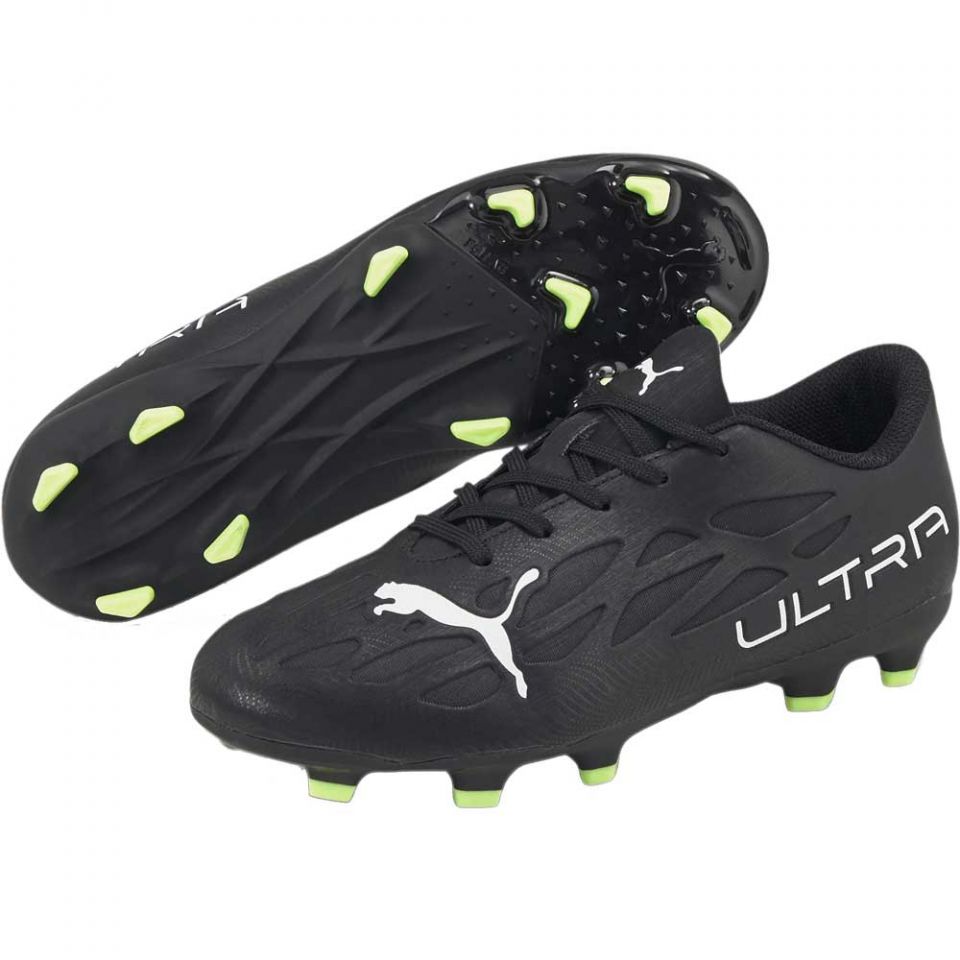 PUMA Ultra 4.4 FG Junior Cleats - PUMA Black/PUMA White/Fizzy Light