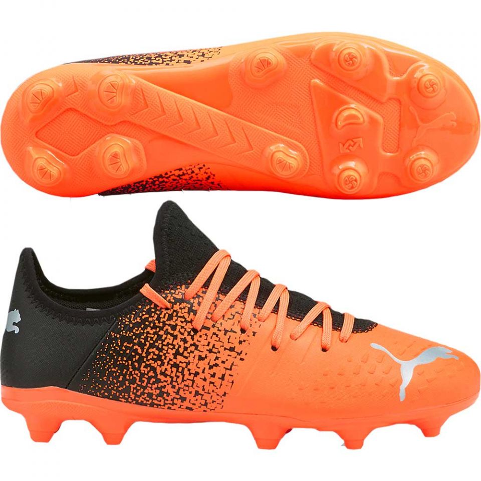 PUMA Future Z 4.3 FG Junior Cleats - Neon Citrus/Diamond Silver