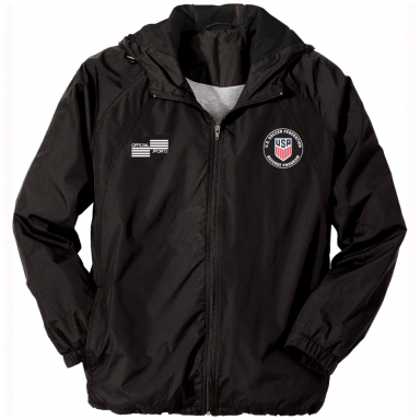 USSF RAIN JACKET BLK/WHT AS