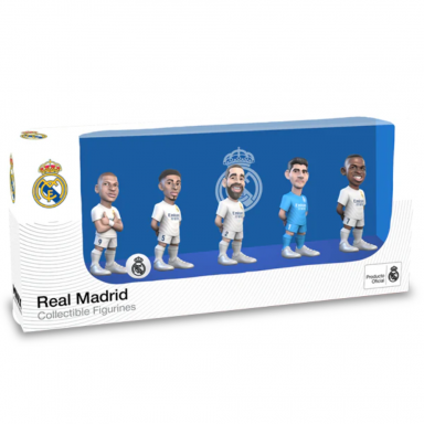 MINIX Real Madrid CF Figurines 5/Pack (Bellingham, Carvajal, Courtois, Mbappe, Vini Jr)