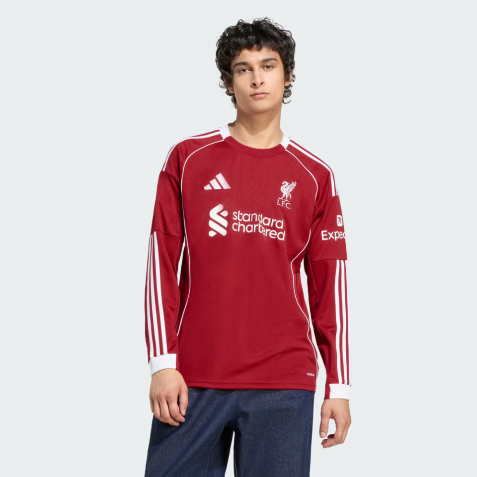 adidas Liverpool FC 2025/26 Men's Long Sleeve Home Jersey