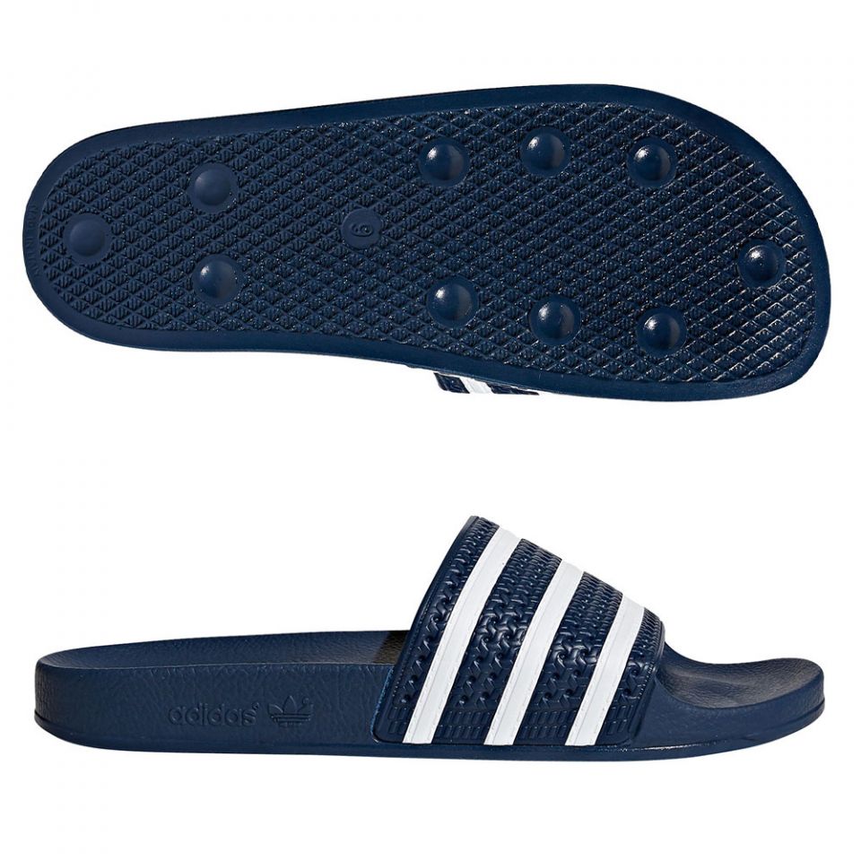 Adidas Adilette Slide Sandals in Navy with White Stripes Men main image 3