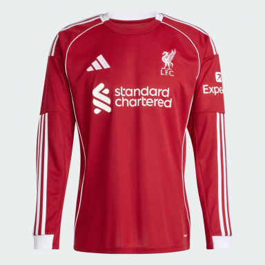 adidas Liverpool FC 2025/26 Men's Long Sleeve Home Jersey