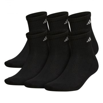 adidas Men's Athletic Cushioned 6-Pack Quarter Socks