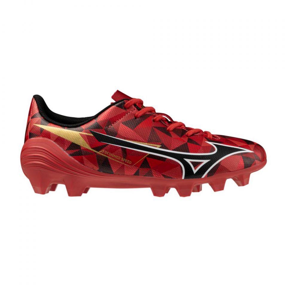 Mizuno Alpha II Select FG Junior Soccer Cleats | Ruby Red Pack