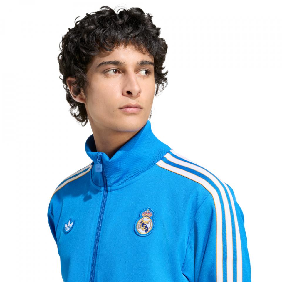 ジャケット adidas REAL MADRID JN3058 adidas Real Madrid Terrace Icons Track Top - Blue | Free Shipping