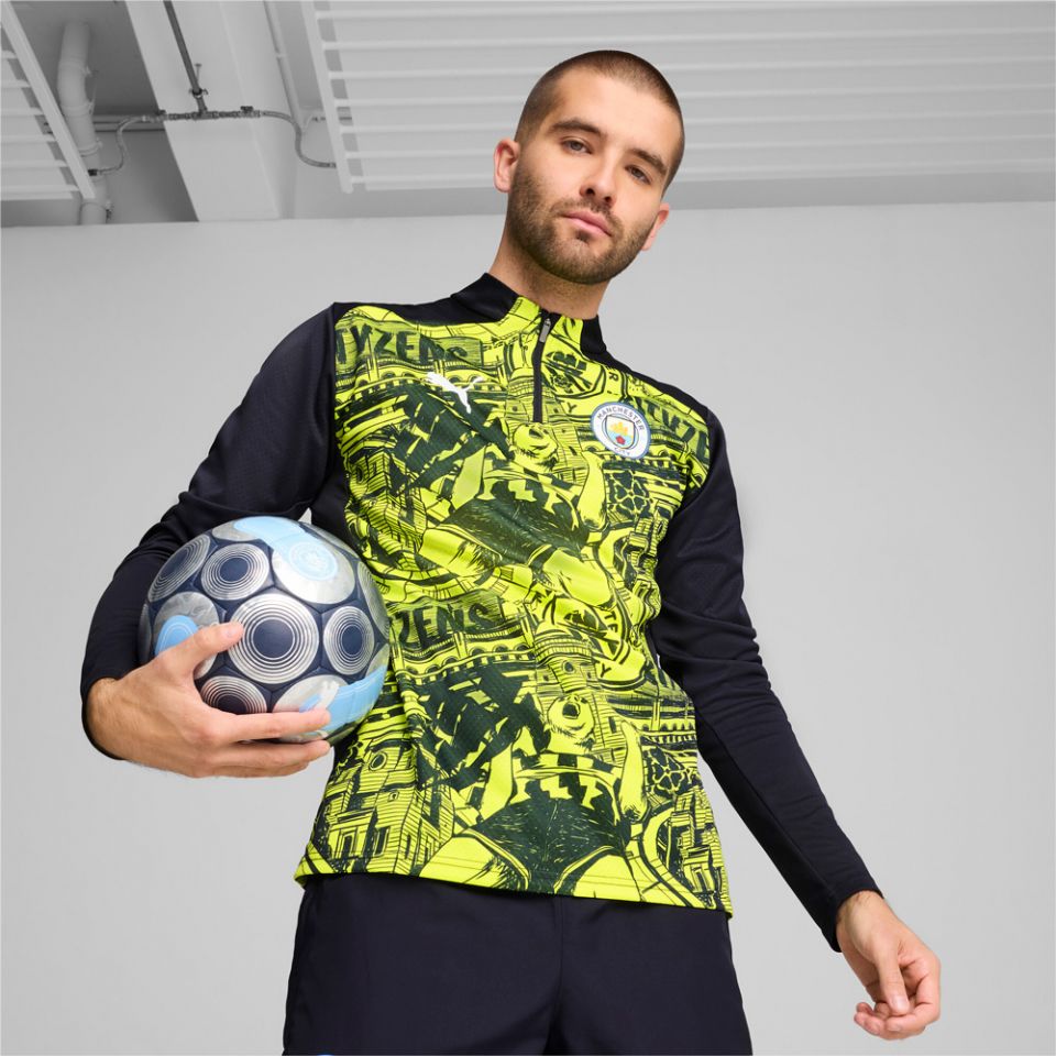 ウェア Definitely City PUMA PUMA Manchester City FC Men's Prematch 1/4 Zip Top