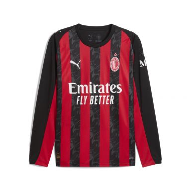 PUMA AC Milan 2025/26 Men's Long Sleeve Home Jersey