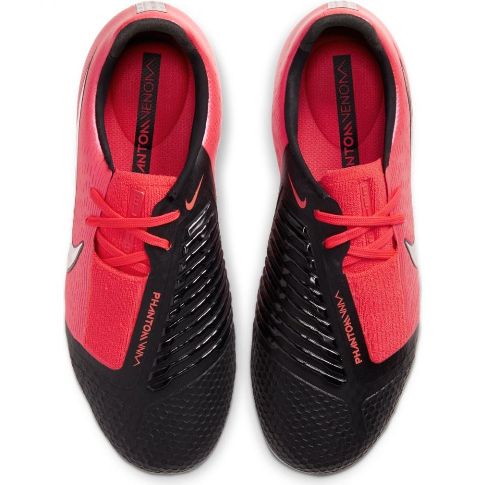 Nike Jr. Phantom Venom Elite FG-Laser Crimson/Metallic Silver/Black