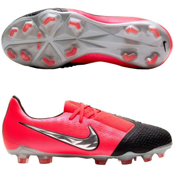 Nike Jr. Phantom Venom Elite FG-Laser Crimson/Metallic Silver/Black