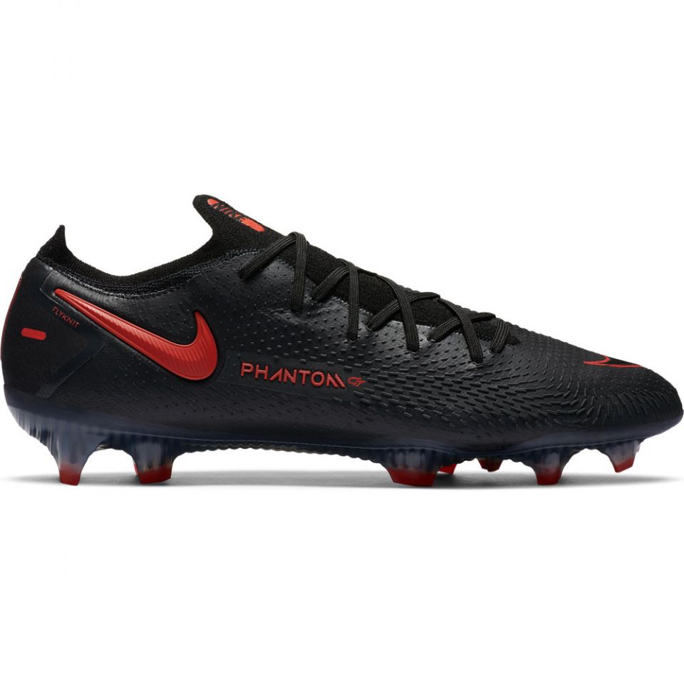Nike Phantom GT Elite DF FG Soccer Cleats Black/Red CK8439-060. Men Size. Nike Phantom GT Elite FG Black Red Soccer Cleats CK8439-060  main image 3