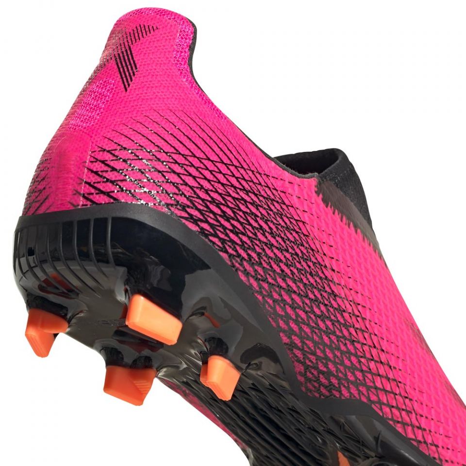 adidas X Ghosted.3 Laceless Junior Firm Ground Cleats-Pink  display picture 1