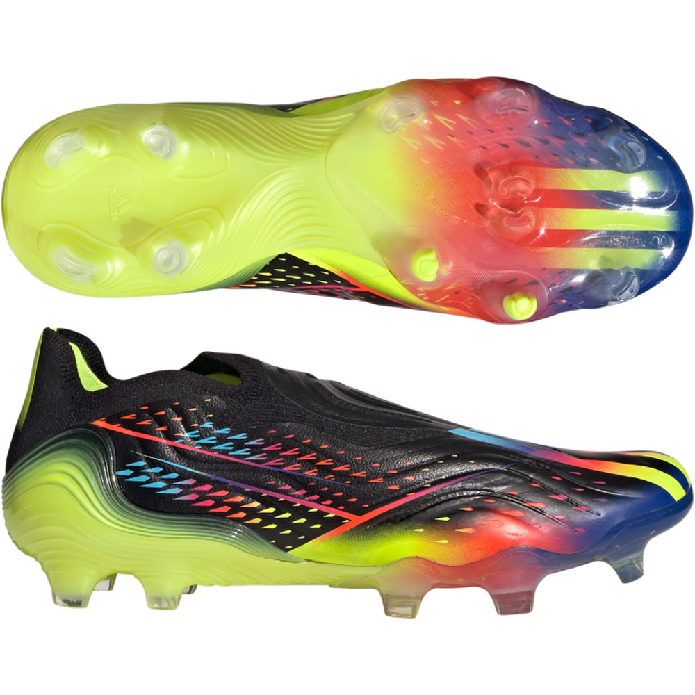 adidas Copa Sense+ Firm Ground Cleats-Core Black/Bright Cyan