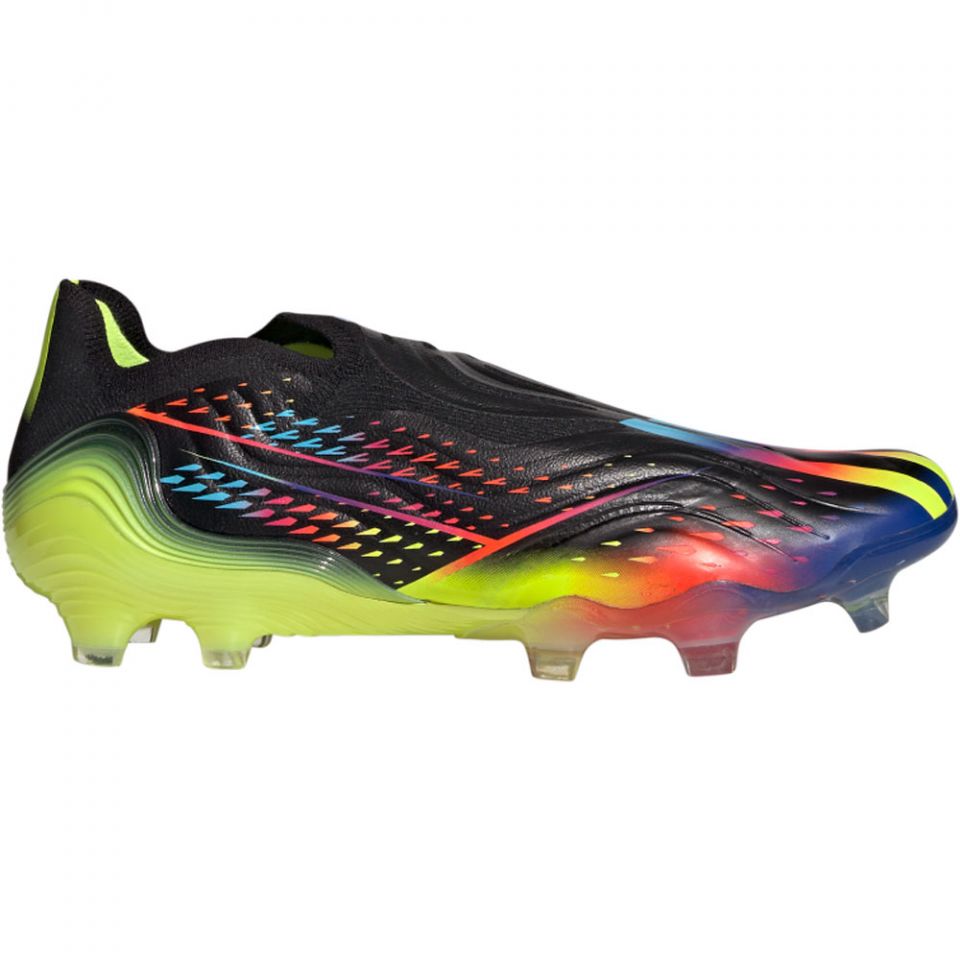 adidas Copa Sense+ Firm Ground Cleats-Core Black/Bright Cyan