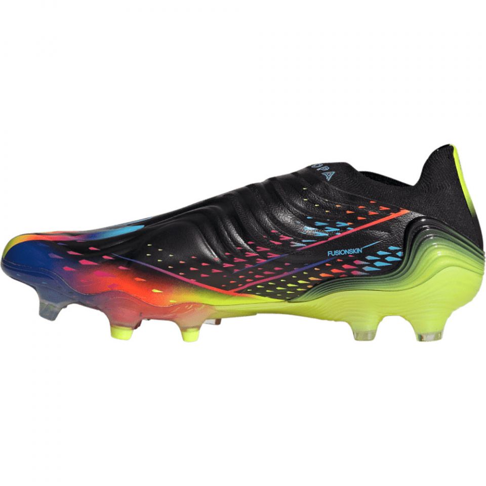 adidas Copa Sense+ Firm Ground Cleats-Core Black/Bright Cyan/Team