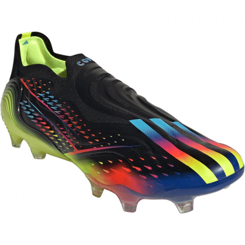 adidas Copa Sense+ Firm Ground Cleats-Core Black/Bright Cyan/Team