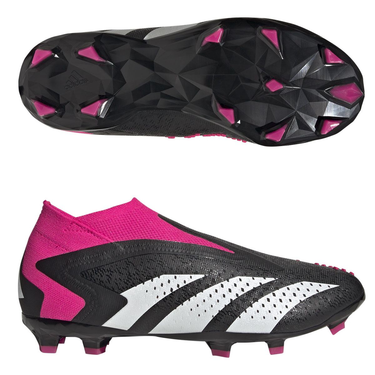 Adidas Predator トップモデルサッカーシューズ ブラック/ピンク adidas Predator Accuracy.3 FG - Core Black/White/Team Shock