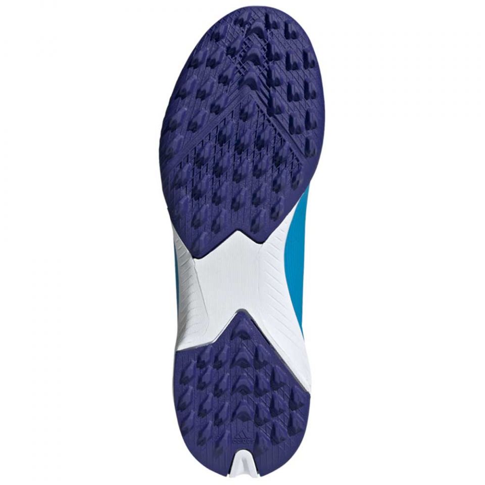 adidas Junior X Speedflow.3 LL Turf Soccer Shoes-Blue/Pink/White