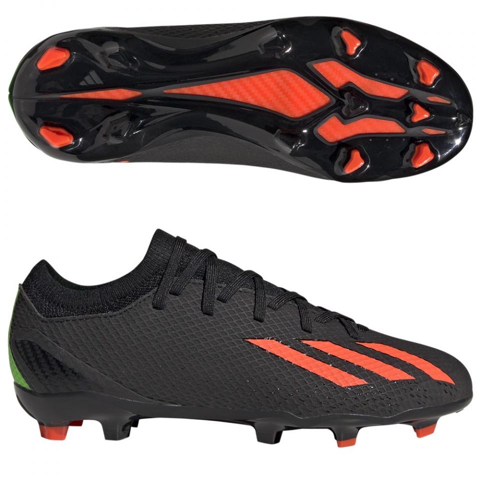 adidas X Speedportal.3 Junior Firm Ground Cleat - Core Black/Solar