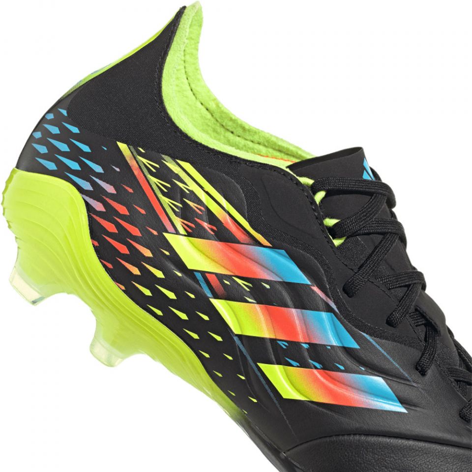 adidas Copa Sense.2 Firm Ground Cleats - Core Black/Bright Cyan
