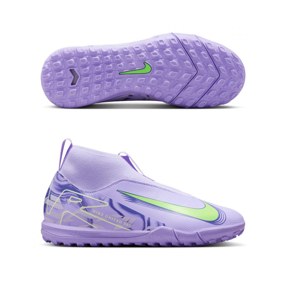 Nike Zoom サッカーシューズ アクア/パープル Nike United Junior Zoom Mercurial Superfly 10 Academy TF Soccer Shoes