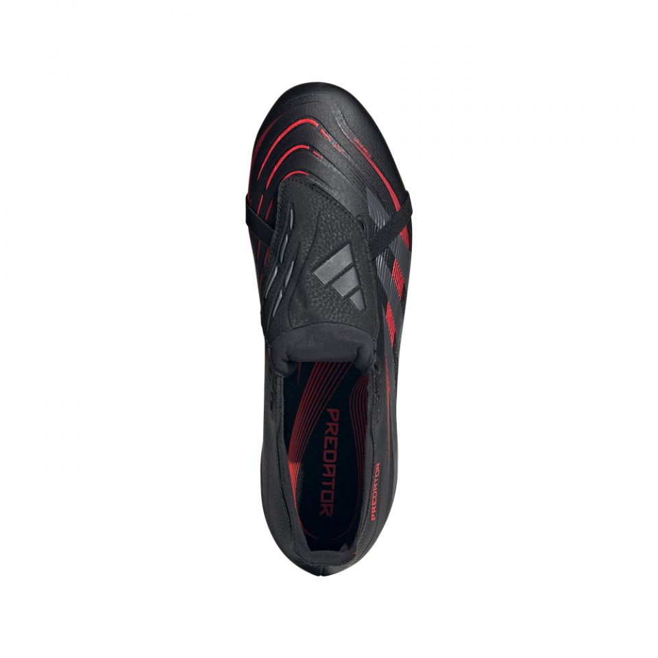 Adidas Predator League FT FG/MG Men\'s Sz 6.5 Black Red Soccer Cleats ID1322 New adidas Predator League FT FG/MG Soccer Cleats | Stealth  main image 2