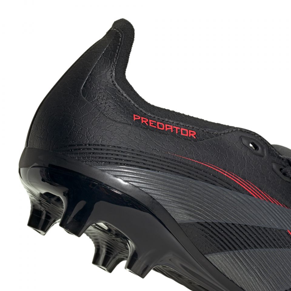 Adidas Predator League FT FG/MG Men\'s Sz 6.5 Black Red Soccer Cleats ID1322 New adidas Predator League FT FG/MG Soccer Cleats | Stealth  main image 4