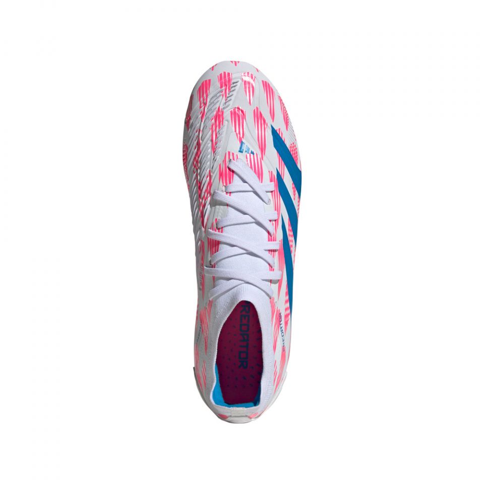 Adidas Predator Pro Soccer Cleats Mens 10 White Pink Blue Graphic IH7337 FG adidas PREDATOR LEAGUE FG Soccer Cleats - Footwear White  main image 4