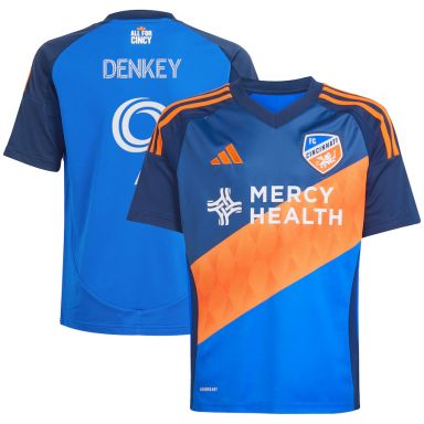 adidas FC Cincinnati 2025/26 Youth Home Jersey DENKEY 9