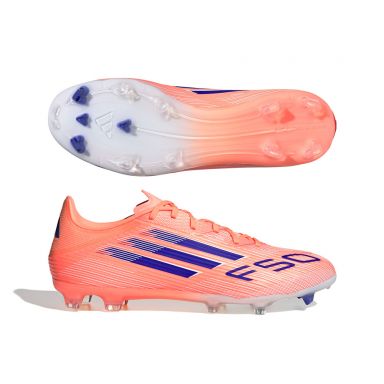 adidas F50 League FG/MG Soccer Cleats | Coral Blaze Pack