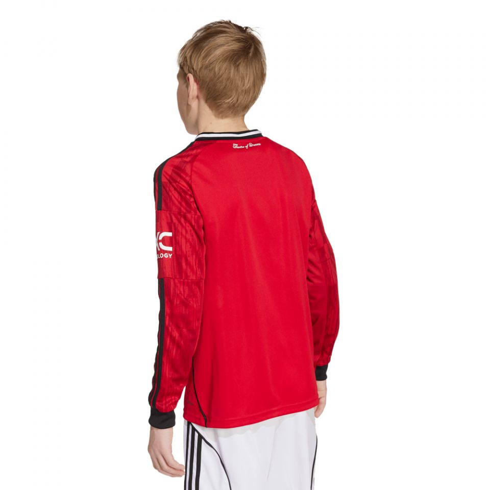 adidas Manchester United FC 2025/26 Youth Long Sleeve Home Jersey