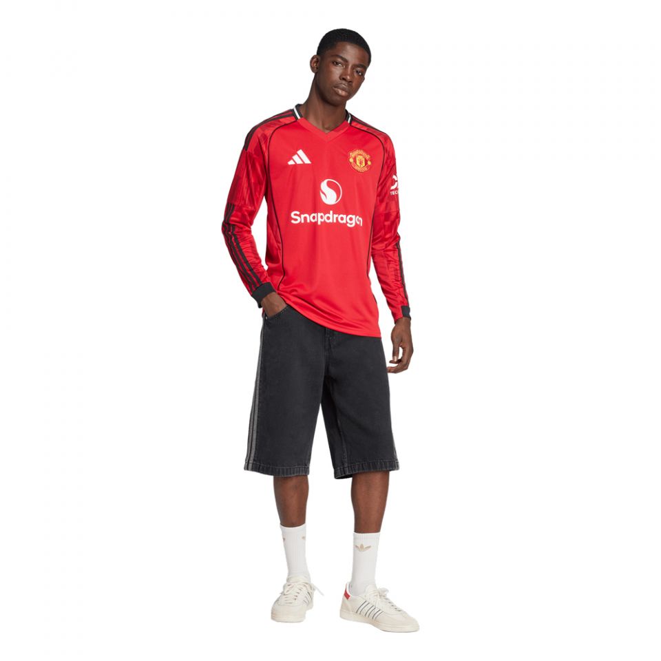 adidas Manchester United FC 2025/26 Men's Long Sleeve Home Jersey