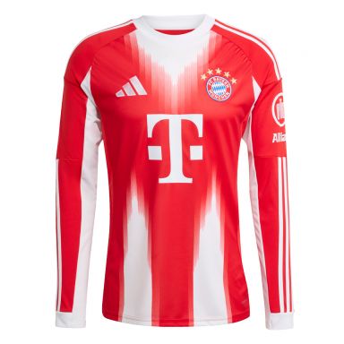 adidas Bayern Munich 2025/26 Men's Long Sleeve Home Jersey