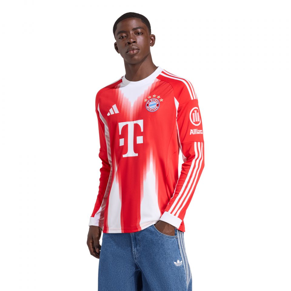 adidas Bayern Munich 2025/26 Men's Long Sleeve Home Jersey