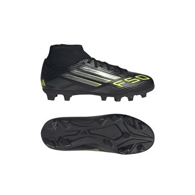 adidas F50 Club Mid FG/MG Junior Soccer Cleats | Electric Stealth Pack