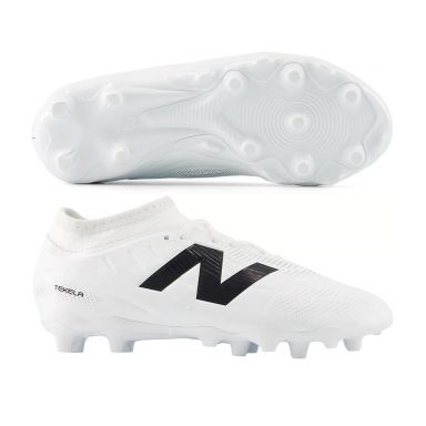 New Balance Tekela Team Low FG Junior V5 (Wide) Soccer Cleats | White Pack