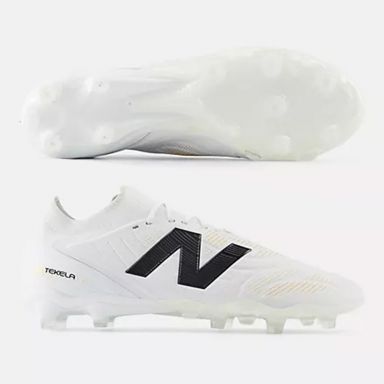 New Balance Tekela Elite Low FG V5 (2E Width) Soccer Cleats | White Pack