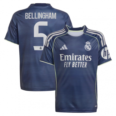 adidas Real Madrid CF 2025/26 Men's Away Jersey BELLINGHAM 5