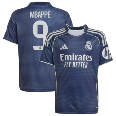 adidas Real Madrid CF 2025/26 Men's Away Jersey MBAPPE 9