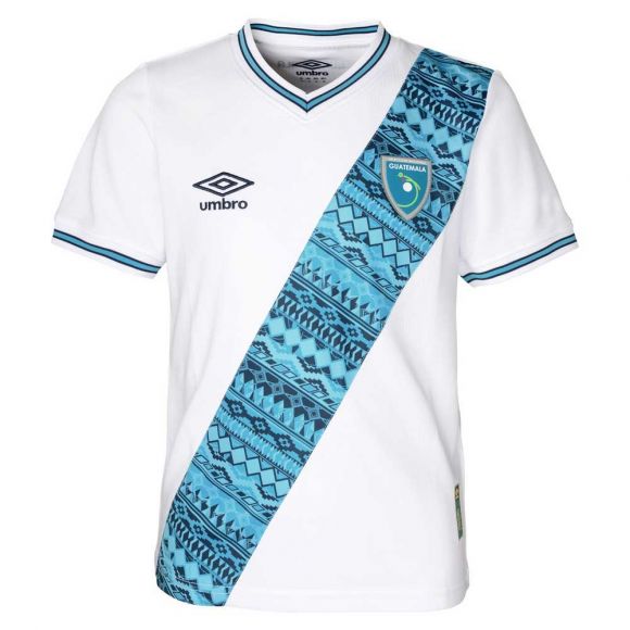 Custom Guatemala Soccer Jersey — Adult Small, Columbia Blue & White, Personalized Name & Number Printing