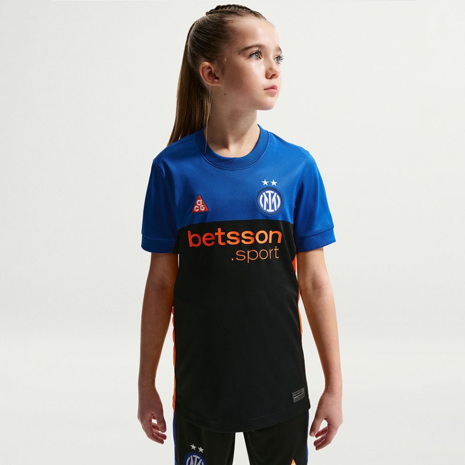 ウェア Inter Milan Open Collar Soccer Uniform Nike Inter Milan CF 2026 Youth Stadium SE ACG Jersey