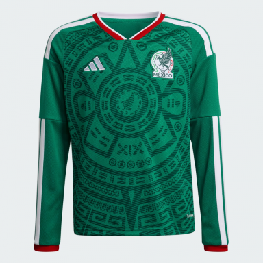 adidas Mexico 2026 Youth Home Long Sleeve Jersey