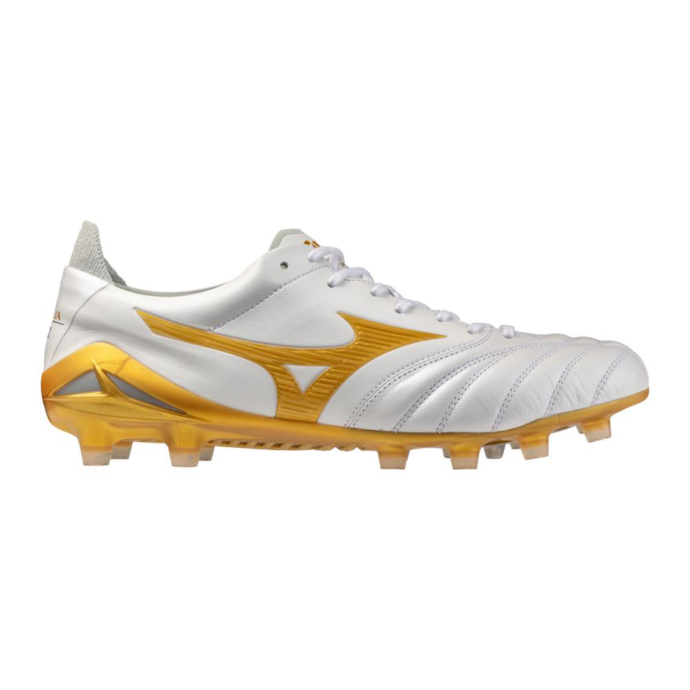MizunoMoreliaNEO4βMIX サッカーシューズ ホワイト/ゴールド Mizuno Morelia Neo IV Made in Japan FG Soccer Cleats | Bright Gold