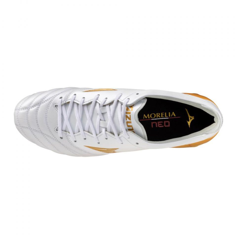 Mizuno Morelia Neo IV Elite FG Soccer Cleats | Bright Gold Pack