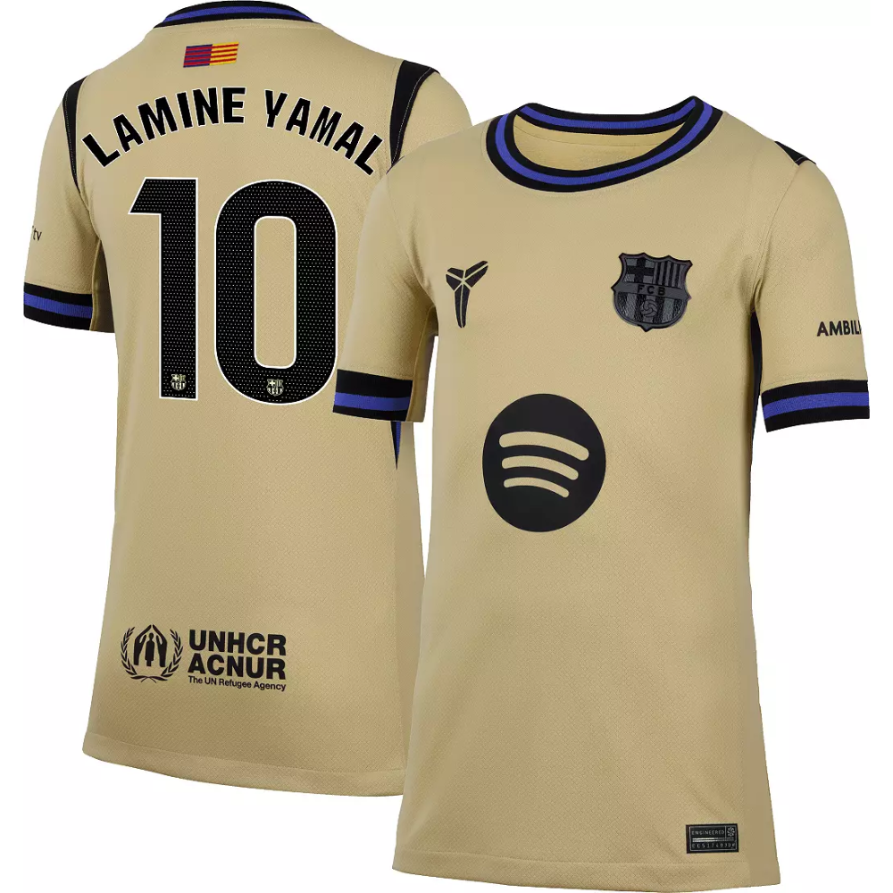 Nike FC Barcelona 2025/26 Youth Stadium Away Jersey LAMINE YAMAL 10