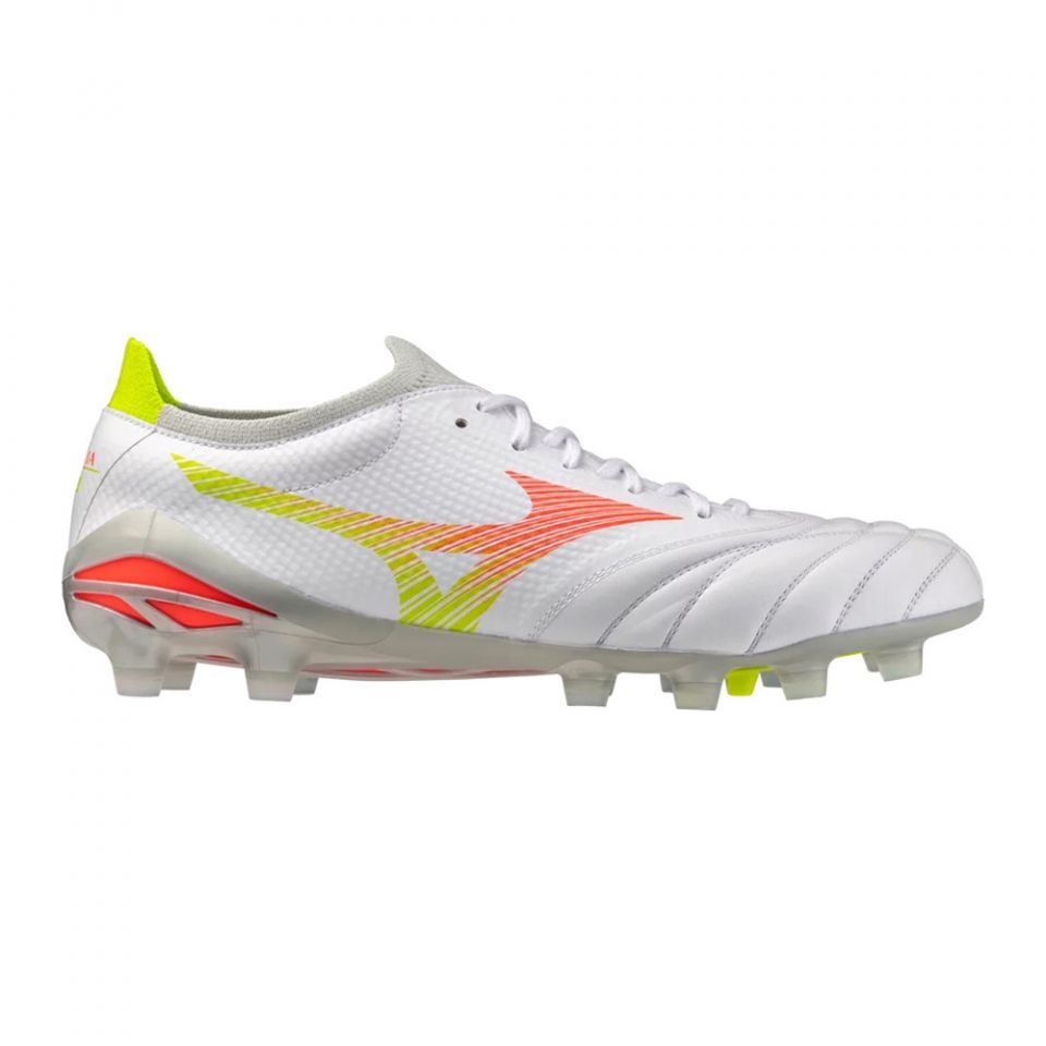 Mizuno Morelia Neo V Beta Pro FG Soccer Cleats | White Prism Pack