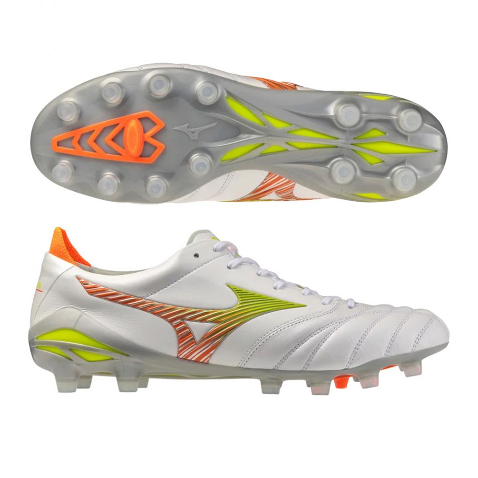 【新品・未使用】MORELIA H/Z WOVEN TOP Mizuno Morelia Neo V Made in Japan FG Soccer Cleats | White Prism Pack