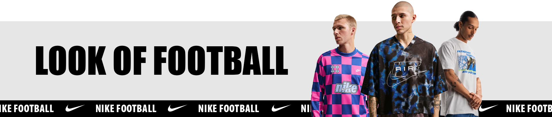 look of football apparel, footwear, and accessories